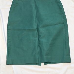 J. Crew Green Pencil Skirt
